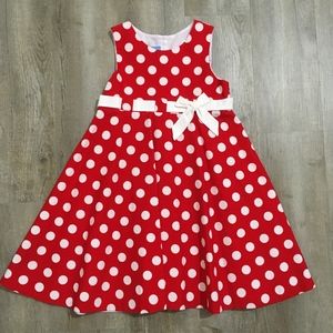 NWOT Anavini Cord Polka Dot Holiday Dress, 4T